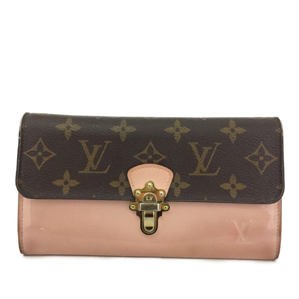 0404168 Louis Vuitton Monogram Portefeuille Cherrywood Long Bifold Wallet